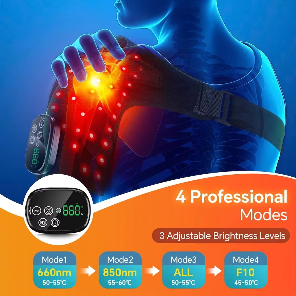 Cordless Red Light & Heating Vibration Shoulder Massager