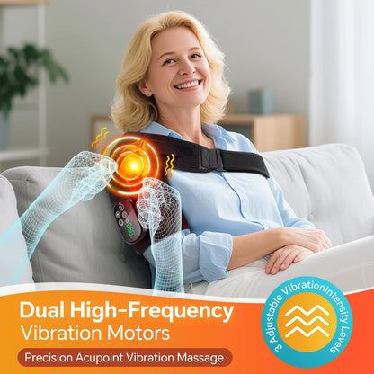Cordless Red Light & Heating Vibration Shoulder Massager